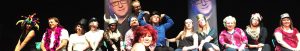 Hypnosis participants posing on stage